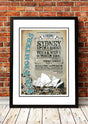 Framed A3 reproduction print of the Foo Fighters 2006 Sydney acoustic tour poster artwork