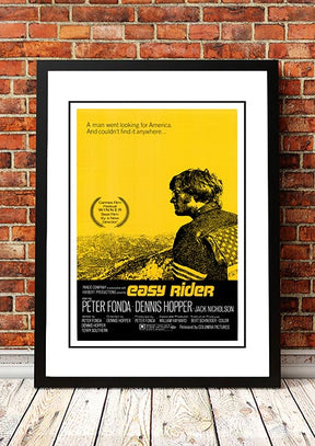 Easy Rider 1969 movie poster reproduction print, framed A3 wall art, ready to hang