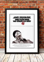Framed A3 reproduction poster print of One Flew Over the Cuckoo's Nest film artwork as wall art
