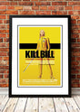 Framed A3 movie poster print of Kill Bill artwork with bold graphic styling and high contrast colour