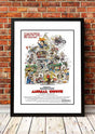 Animal House cult movie poster print framed in A2, bold retro comedy artwork ready to hang