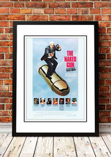 Framed A2 reproduction print of The Naked Gun cult comedy movie poster artwork with Leslie Nielsen