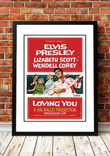 Framed A2 print of Elvis Presley Loving You movie poster artwork
