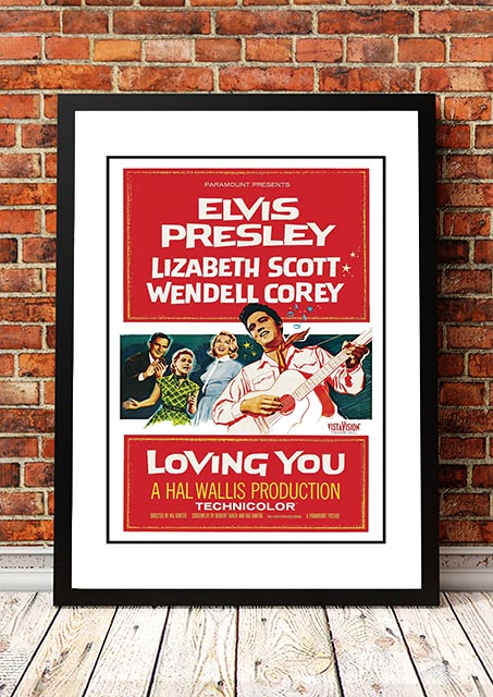 Framed A2 print of Elvis Presley Loving You movie poster artwork