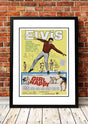 Framed A3 reproduction print of the Elvis Girl Happy beach musical movie poster artwork, ready to hang