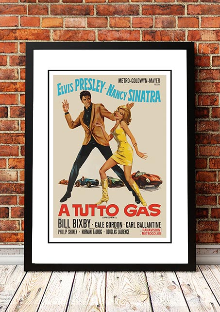 Elvis A Tutto Gas Italian movie poster artwork reproduction print in an A3 frame
