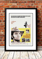 Elvis Charro western movie poster artwork reproduction print in an A3 frame