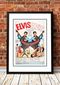 Elvis Double Trouble sixties movie poster artwork reproduction print in an A2 frame