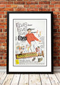 Framed A3 print of the Elvis Presley Kissin' Cousins movie poster artwork in bright 1960s colour