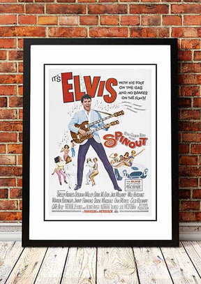 Framed A3 print of Elvis Presley Spinout movie poster artwork