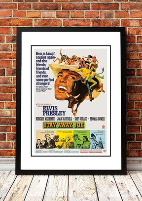 Framed A3 print of Elvis Presley Stay Away, Joe movie poster artwork