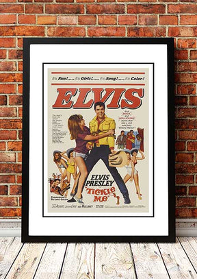 Framed A2 print of Elvis Presley Tickle Me movie poster artwork