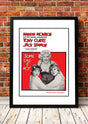 Framed A2 reproduction print of the vintage Some Like It Hot film poster with Marilyn Monroe