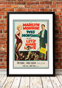 Framed A3 reproduction print of the Let's Make Love movie poster artwork featuring Marilyn Monroe