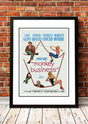 Framed A3 reproduction print of the Monkey Business movie poster with Marilyn Monroe and Cary Grant