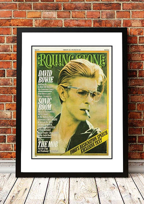 David Bowie 1976 Rolling Stone magazine cover reproduction print, framed A2 wall art, ready to hang