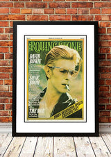 David Bowie 1976 Rolling Stone magazine cover reproduction print, framed A3 wall art, ready to hang