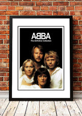 ABBA The Definitive Collection framed A2 poster print in retro pop style, ready to hang wall art