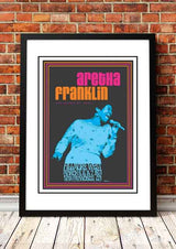 Aretha Franklin Fillmore West 1971 concert poster print framed in A3, vintage soul music wall art