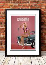 Framed A2 reproduction print of the Christina Aguilera Candyman 2006 promotional pin up artwork
