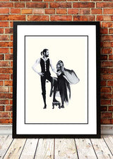 Framed A3 restored reproduction of the 1977 Fleetwood Mac Rumours in store promotional poster