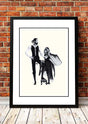 Framed A3 restored reproduction of the 1977 Fleetwood Mac Rumours in store promotional poster