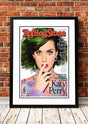 Framed A2 wall art print of the 2014 Rolling Stone magazine cover featuring Katy Perry