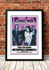 Framed A2 print of a restored 2004 Killing Heidi Metropolis gig poster from Fremantle, Australia