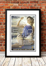 Framed A2 print of a restored 2001 Kylie Minogue On A Night Like This Australian tour poster