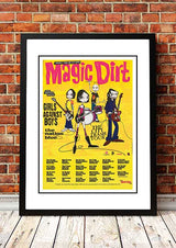 Framed A2 restored print of the 2000 Magic Dirt City Crash Australian tour artwork