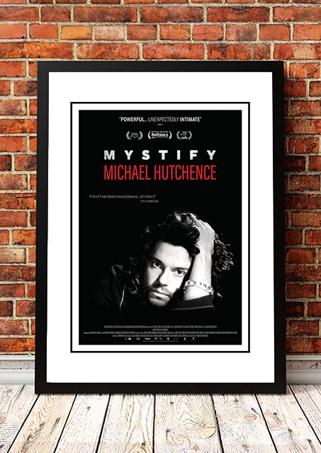 Framed A2 reproduction print of the Mystify 2019 documentary poster featuring Michael Hutchence