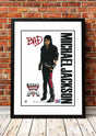 Framed A2 reproduction print of the 1987 Michael Jackson Bad Australian tour poster artwork