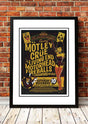 Framed A2 reproduction print of the Motley Crue Blackjack Perth 2005 concert poster artwork