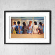 Framed A3 psychedelic pop art print of the Pink Floyd Painted Ladies artwork from 1997