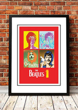 Framed A2 reproduction print of The Beatles 1 in store promotional poster from the 2000 album release