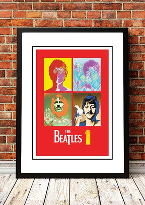 Framed A2 reproduction print of The Beatles 1 in store promotional poster from the 2000 album release