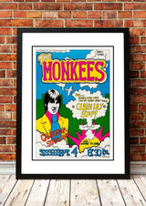 Framed A3 reproduction print of The Monkees 1969 California State Fair concert poster, Sacramento