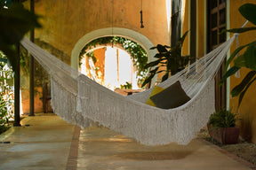 Ivory Cascade, hand woven rope Authentic Mexican Hammock