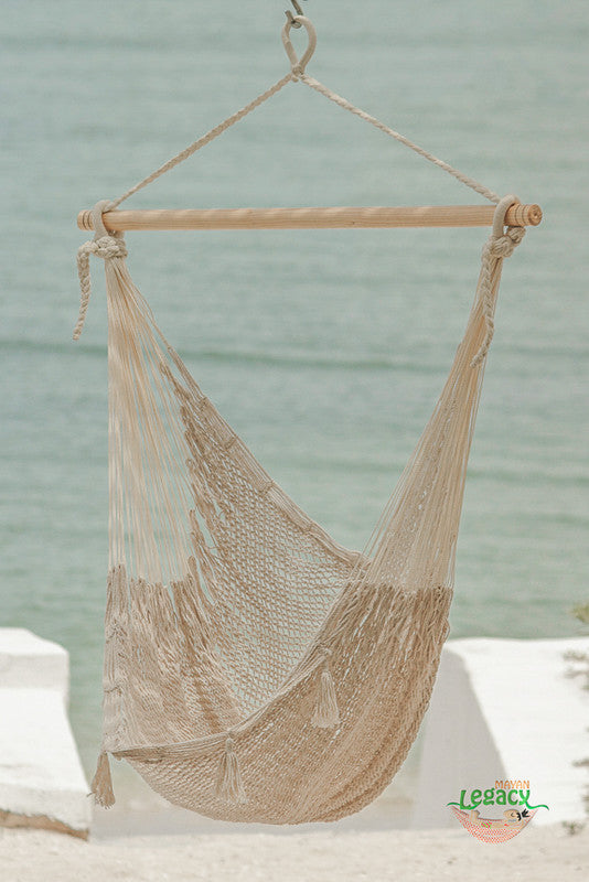 Tronador Cotton Hammock Chair, Extra Large, Cream