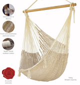 Tronador Cotton Hammock Chair, Extra Large, Cream
