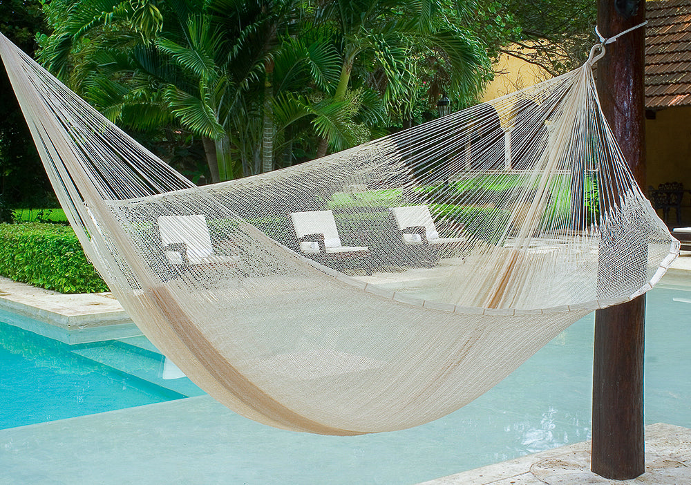 Lanin Nylon Hammock, Queen Size, Cream