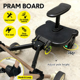 Universal Pram Board with Removable Seat Black