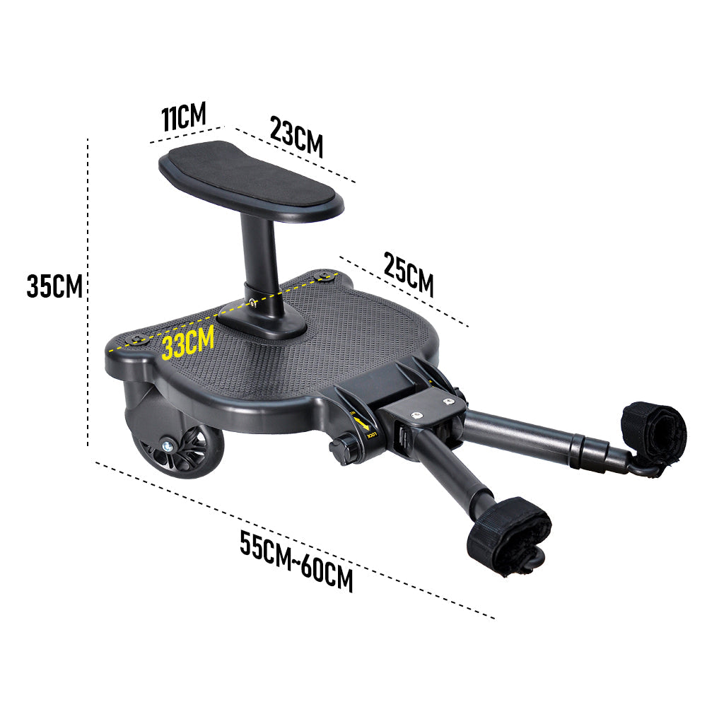 Universal Pram Board with Removable Seat Black