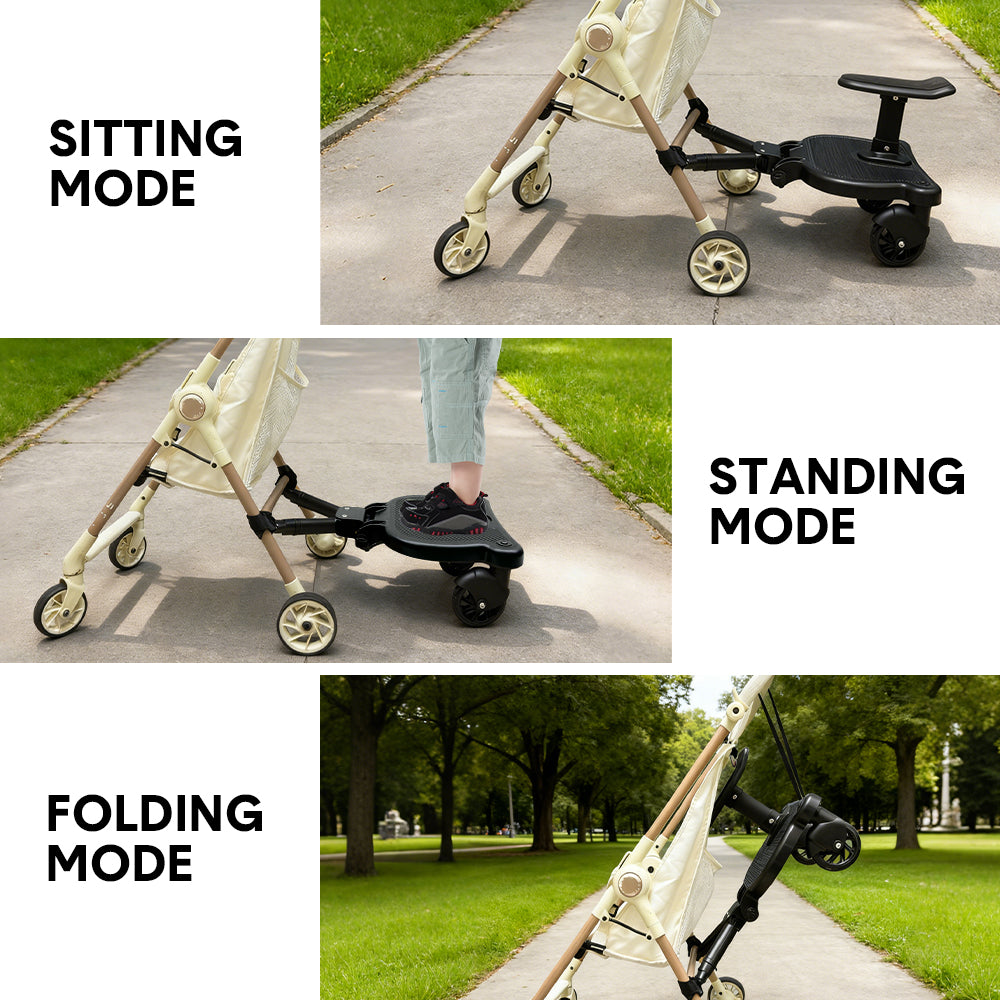 Universal Pram Board with Removable Seat Black