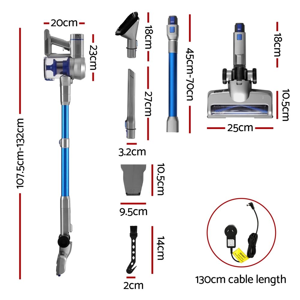 Essen Stick Vacuum, Cordless, 300W, 26000Pa, Self Standing