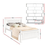 Lyndon King Single Bed with Bookshelf, view 2