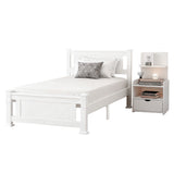 Bexley King Single Bed with Bedside, White