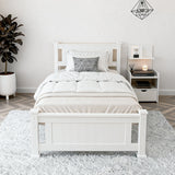 Bexley King Single Bed with Bedside, White, view 3