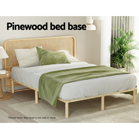 Amba Queen Size Wooden Bed Frame by Artiss