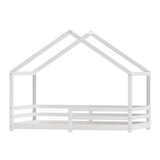 Artiss AMOS Kids House Single Bed Frame — White Solid Pine — Allure Home Collections